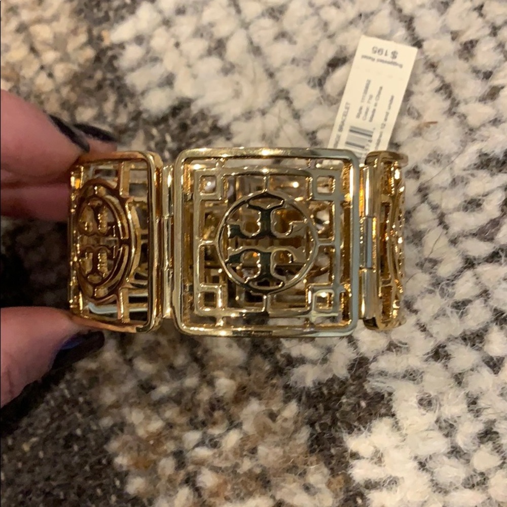 Tory Burch Caleb Logo Hinge Bracelet